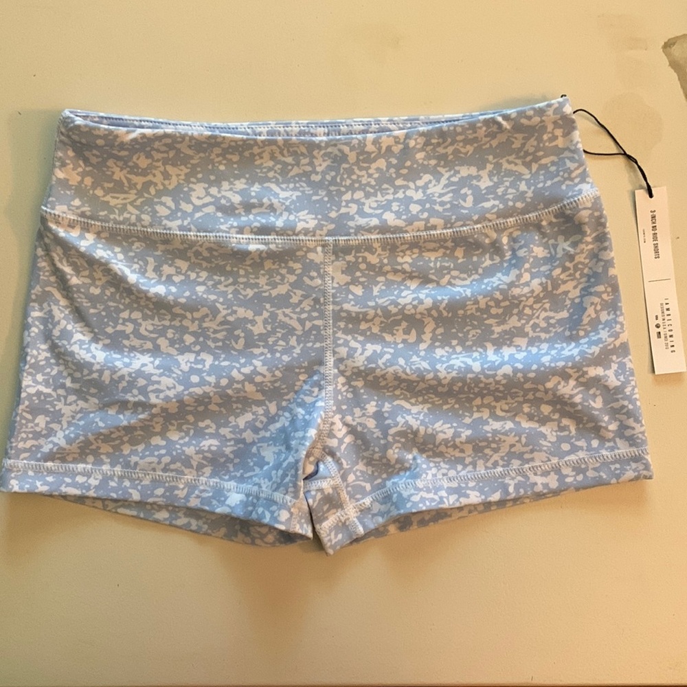 Light blue and white athletic I Am Becoming short